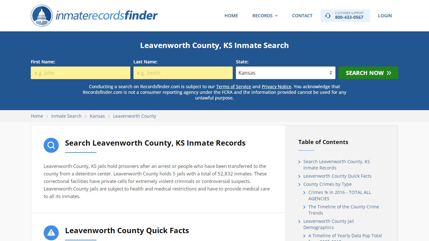 Leavenworth County, KS Inmate Lookup & Jail Records Online