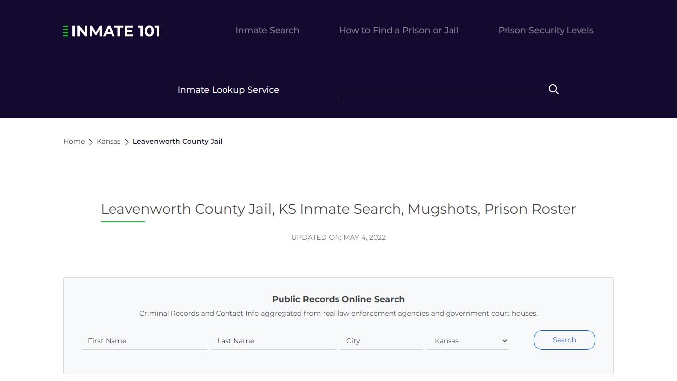 Leavenworth County Jail, KS Inmate Search, Mugshots ...